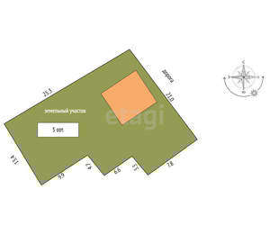 Дом 97м², 2-этажный, участок 5 сот.