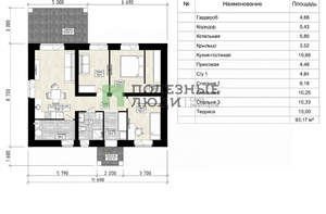 Дом 80м², 1-этажный, участок 10 сот.