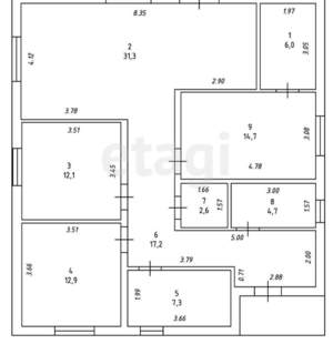 Дом 116м², 1-этажный, участок 10 сот.  