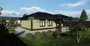 Дом 80м², 1-этажный, участок 10 сот.  