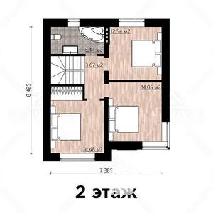 Дом 125м², 2-этажный, участок 10 сот.  