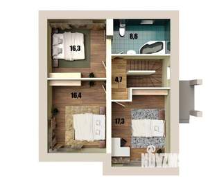 Дом 125м², 2-этажный, участок 10 сот.  