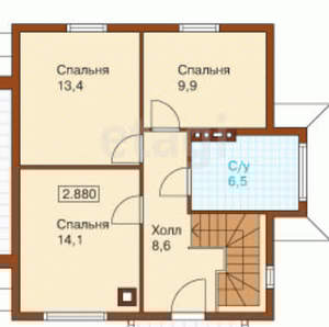 Дом 170м², 2-этажный, участок 10 сот.  