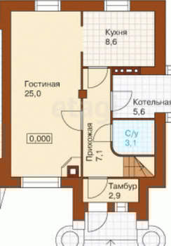 Дом 170м², 2-этажный, участок 10 сот.  
