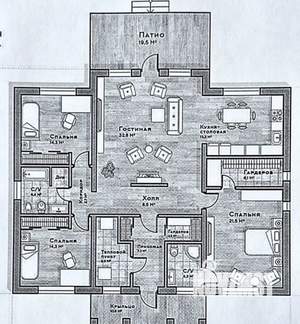 Дом 152м², 1-этажный, участок 11 сот.  