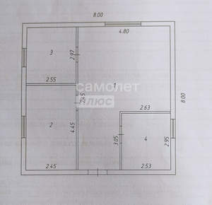 Дом 56м&sup2;, 1-этажный, участок 9 сот.  