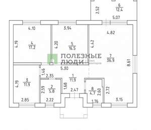 Дом 120м², 1-этажный, участок 10 сот.  