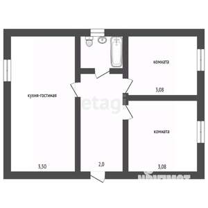 Дом 72м², 1-этажный, участок 5 сот.  