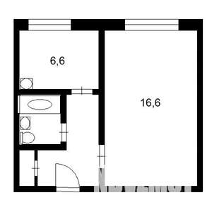 1-к квартира, на длительный срок, 29м2, 4/9 этаж