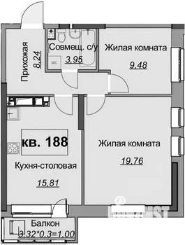 2-к квартира, на длительный срок, 65м2, 8/26 этаж