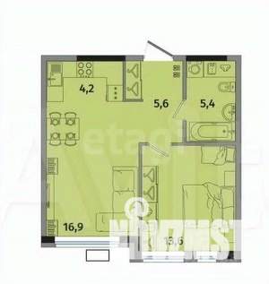 1-к квартира, на длительный срок, 45м2, 6/17 этаж