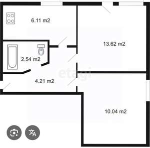 2-к квартира, на длительный срок, 45м2, 3/9 этаж