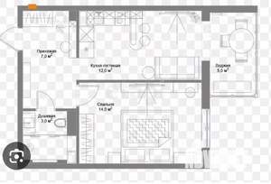 2-к квартира, на длительный срок, 40м2, 8/26 этаж