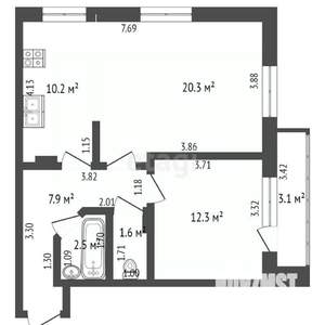 2-к квартира, на длительный срок, 66м2, 11/20 этаж
