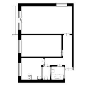 2-к квартира, на длительный срок, 50м2, 2/5 этаж