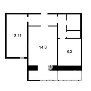 2-к квартира, на длительный срок, 48м2, 8/10 этаж