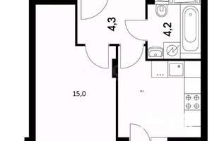 1-к квартира, на длительный срок, 42м2, 5/10 этаж