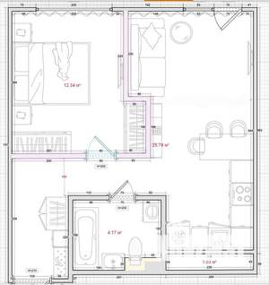 2-к квартира, на длительный срок, 47м2, 4/9 этаж