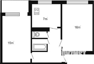 2-к квартира, на длительный срок, 48м2, 3/9 этаж