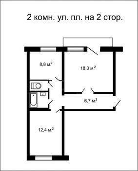 2-к квартира, на длительный срок, 60м2, 4/9 этаж