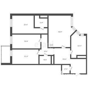 4-к квартира, на длительный срок, 75м2, 4/9 этаж