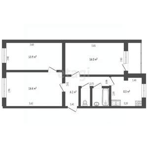 3-к квартира, на длительный срок, 66м2, 4/5 этаж