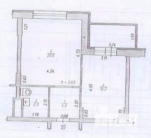 1-к квартира, на длительный срок, 43м2, 2/16 этаж