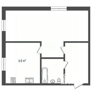 1-к квартира, на длительный срок, 32м2, 3/5 этаж