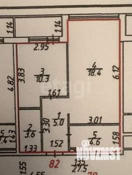 2-к квартира, на длительный срок, 42м2, 9/17 этаж