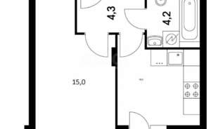 1-к квартира, на длительный срок, 25м2, 1/9 этаж