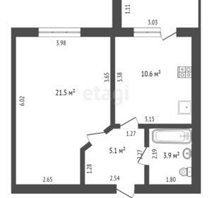 1-к квартира, на длительный срок, 40м2, 10/10 этаж