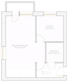 1-к квартира, на длительный срок, 35м2, 2/6 этаж