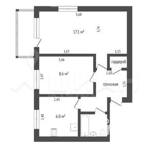 2-к квартира, на длительный срок, 41м2, 4/5 этаж