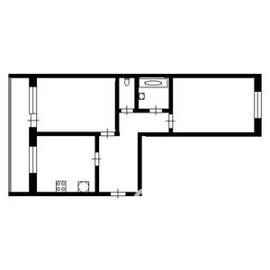 2-к квартира, на длительный срок, 50м2, 9/10 этаж