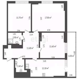 3-к квартира, на длительный срок, 61м2, 5/10 этаж