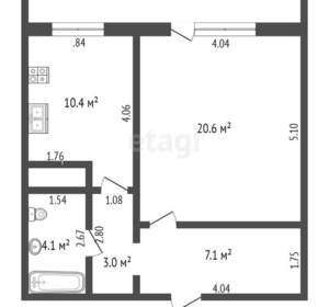 1-к квартира, на длительный срок, 40м2, 1/18 этаж