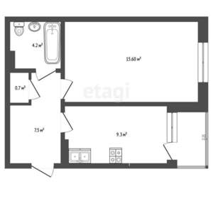1-к квартира, на длительный срок, 33м2, 6/13 этаж