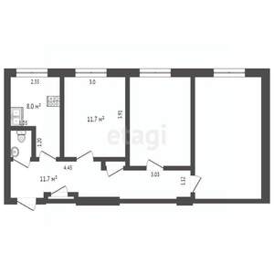 3-к квартира, на длительный срок, 65м2, 5/10 этаж