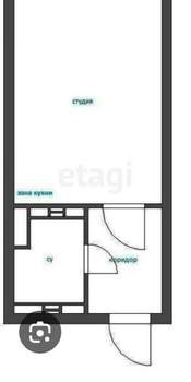Студия квартира, на длительный срок, 28м2, 5/9 этаж