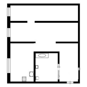 2-к квартира, на длительный срок, 45м2, 1/5 этаж