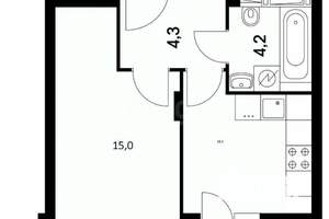 1-к квартира, на длительный срок, 38м2, 1/9 этаж