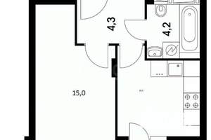 1-к квартира, на длительный срок, 31м2, 6/9 этаж