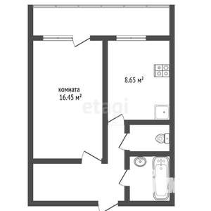 1-к квартира, на длительный срок, 36м2, 5/10 этаж
