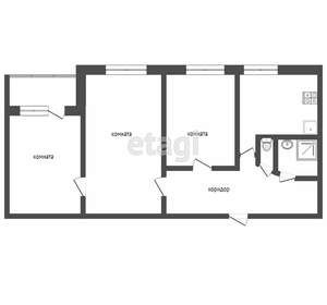 3-к квартира, на длительный срок, 50м2, 2/9 этаж