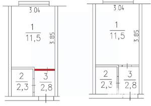 Студия квартира, на длительный срок, 13м2, 2/5 этаж