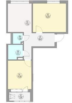 2-к квартира, на длительный срок, 52м2, 6/9 этаж