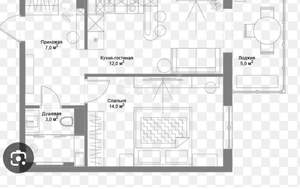 2-к квартира, на длительный срок, 40м2, 8/26 этаж