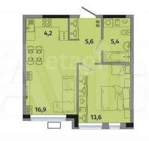 1-к квартира, на длительный срок, 45м2, 6/17 этаж