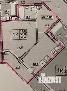 1-к квартира, на длительный срок, 34м2, 12/18 этаж