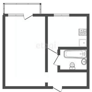 1-к квартира, на длительный срок, 32м2, 1/5 этаж